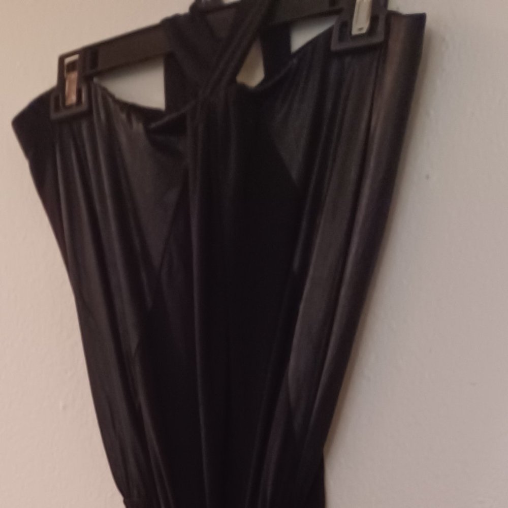 Cameo Black Mixed Media Dressy Jumpsuit Size 1X - Picture 1 of 13